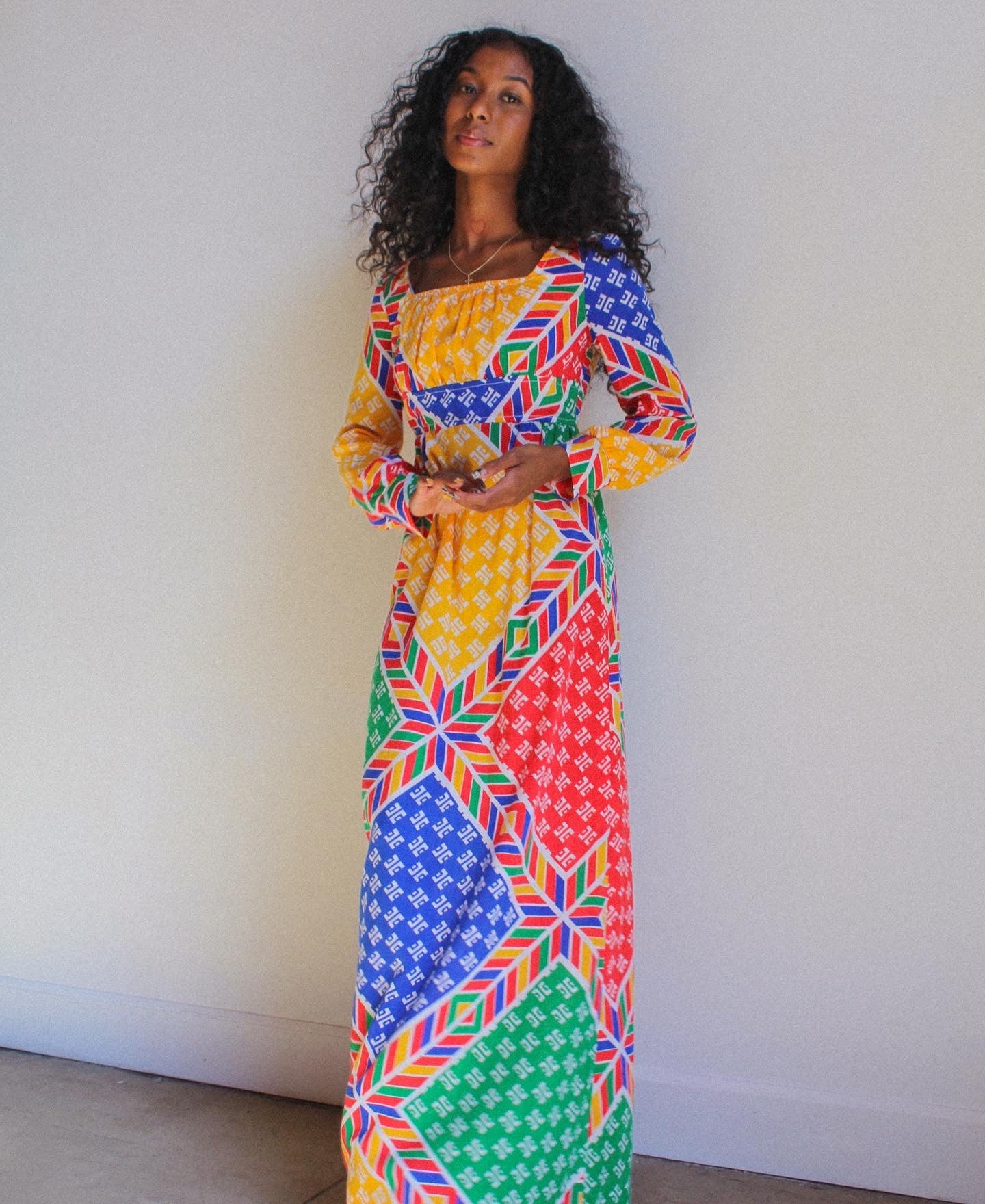 1970s 2024 maxi dress